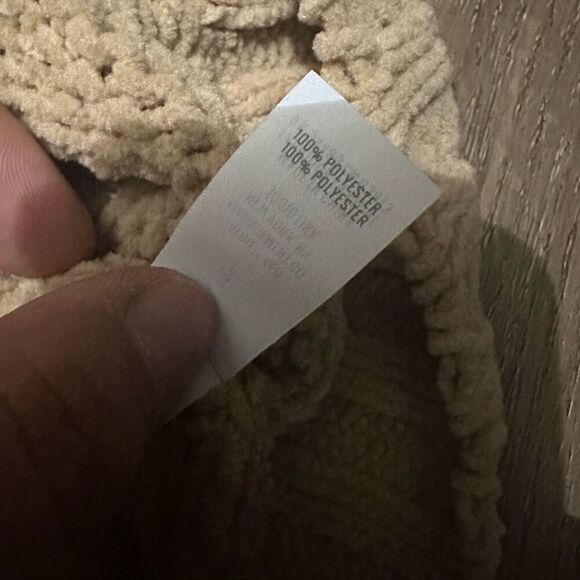 Aerie Womens Brown Woven Oversized Soft Sweater V Neck Size Small - Picture 4 of 8